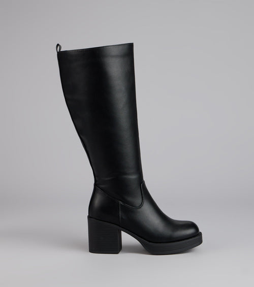 City Edge Wide Calf Platform Boots