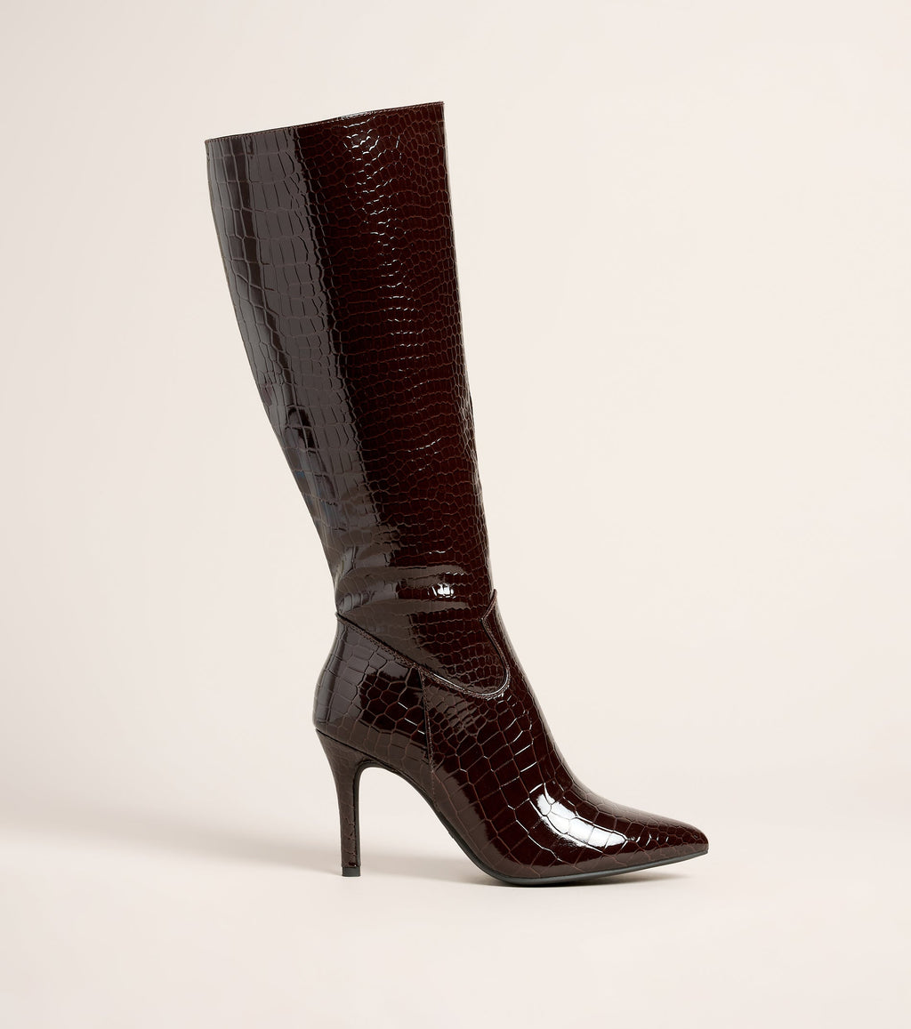 Sharp Instinct Knee High Stiletto Boots