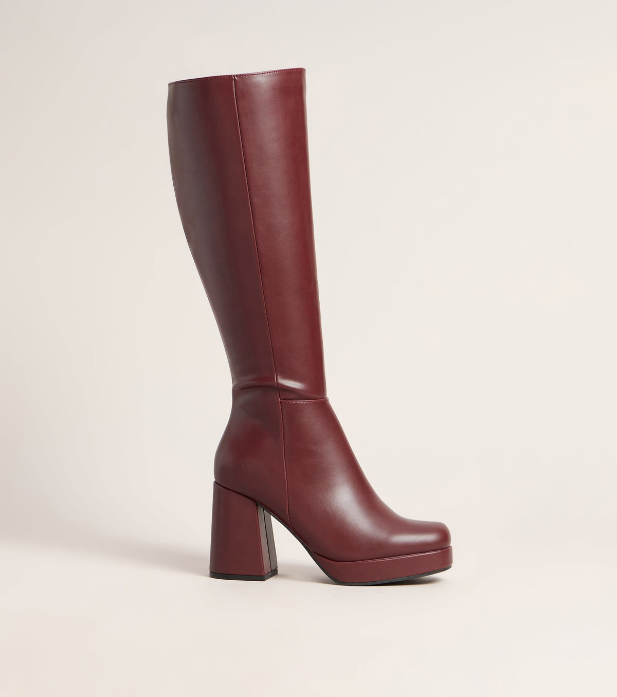 High Step Platform Knee High Boots