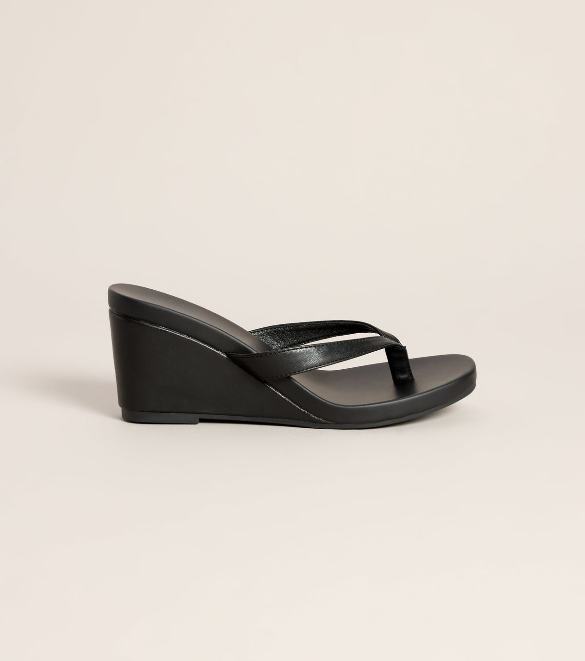 Elevated Look Faux Leather Wedge Sandals