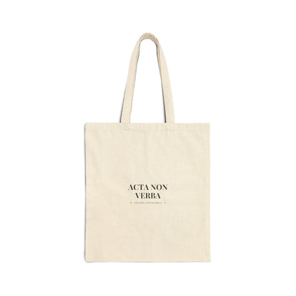 Acta Non Verba Cotton Canvas Tote Bag