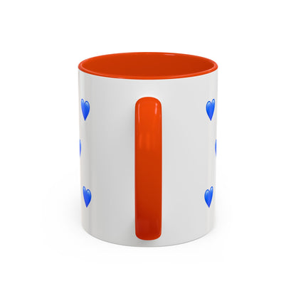 Orange + Blue Hearts Mug (11oz)