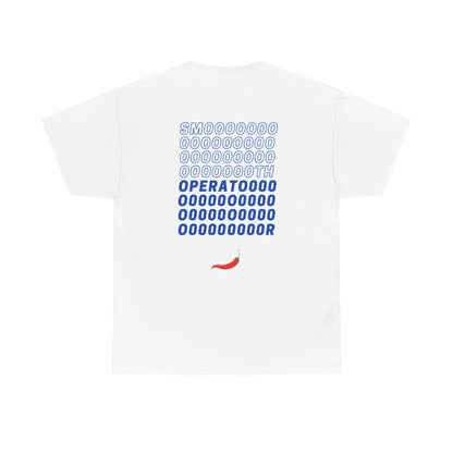 55 Smooth Operator (Chunky Blue) + Chili Heavy Cotton Tee