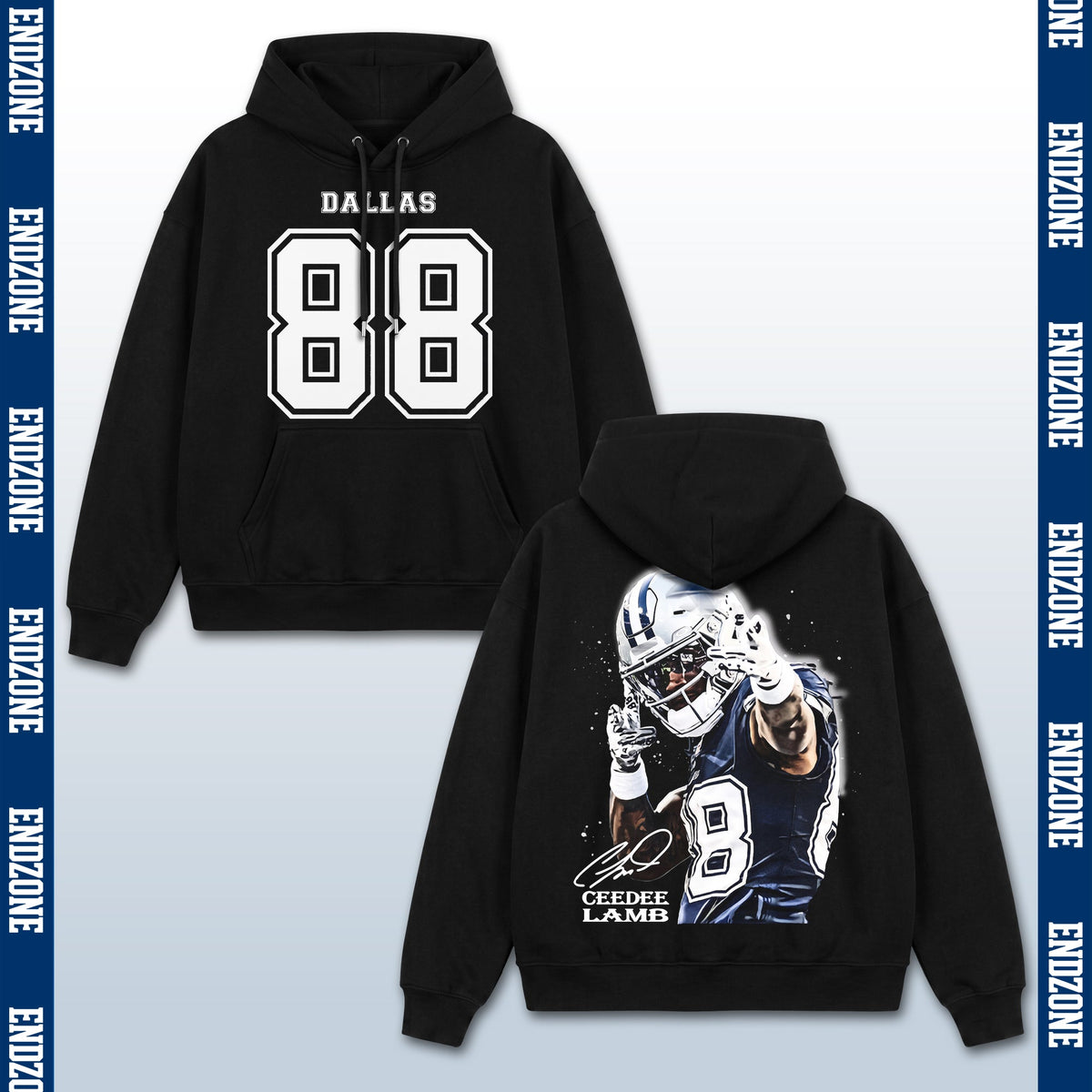 CeeDee Lamb Dallas Cowboys #88 Pointing Gesture Vintage Graphic Hoodie Sweatshirt T-Shirt, NFL Football Season Apparel, C. Lamb CD88 All-Pro Legend Retro Streetwear Tee, Dallas Football Fan Gift