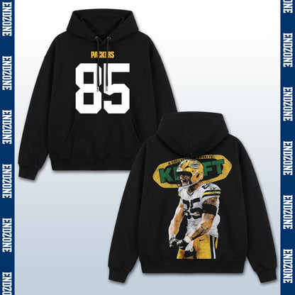 Tucker Kraft Green Bay Packers #85 A Cheesehead Favorite Vintage Graphic Hoodie Sweatshirt T-Shirt, NFL Football Season Apparel, T. Kraft TK85 Legend Retro Streetwear Tee, Green Bay Football Fan Gift