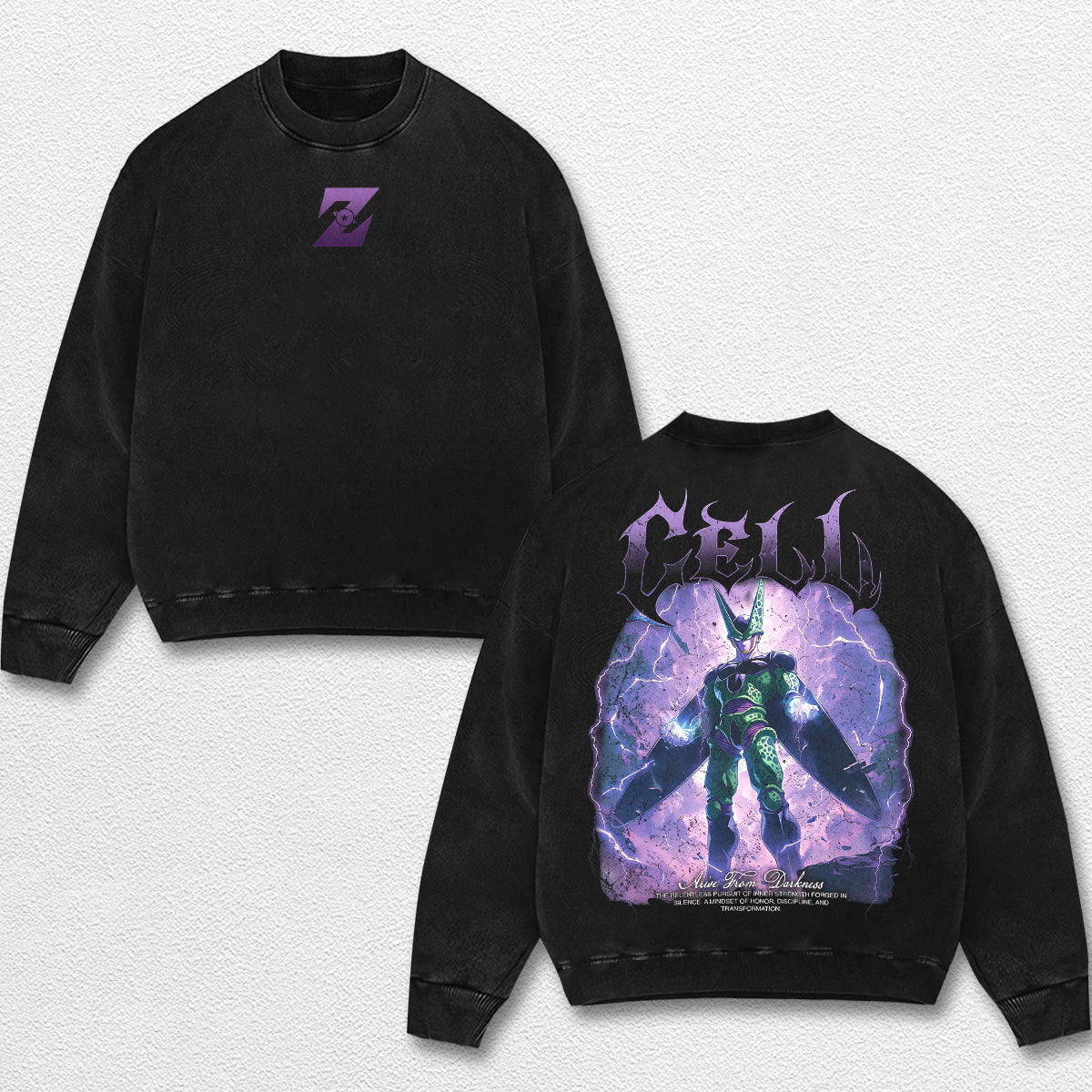 Retro Friera - Dragon Ball Z Oversize Lightweight Acid Washed Hoodie Sweatshirt Tee, Anime Graphic Design Unisex Top Cotton Streetwear Shirt Clothes