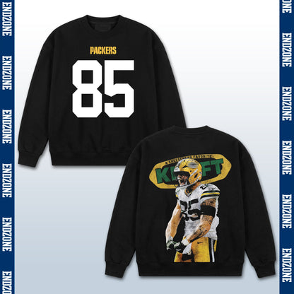 Tucker Kraft Green Bay Packers #85 A Cheesehead Favorite Vintage Graphic Hoodie Sweatshirt T-Shirt, NFL Football Season Apparel, T. Kraft TK85 Legend Retro Streetwear Tee, Green Bay Football Fan Gift