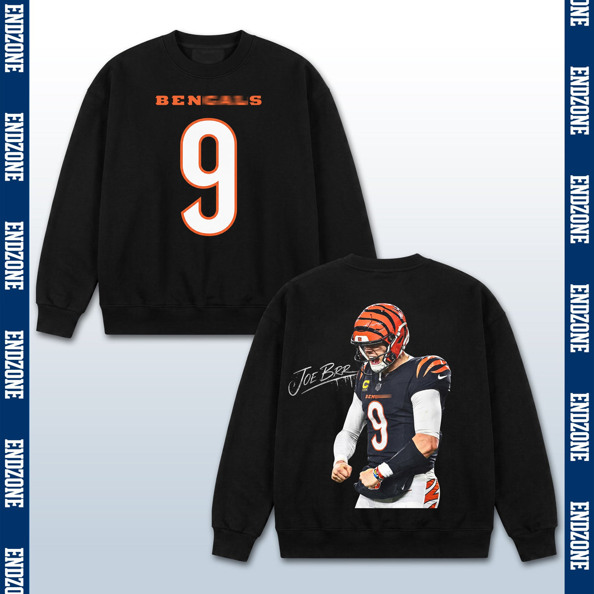 Joe Burrow Cincinnati Bengals #9 Flex Celebration Vintage Graphic Hoodie Sweatshirt T-Shirt, NFL Football Season Apparel, J. Burrow JB9 Joey B Legend Retro Streetwear Tee, Cincinnati Football Fan Gift