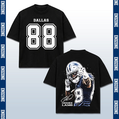 CeeDee Lamb Dallas Cowboys #88 Pointing Gesture Vintage Graphic Hoodie Sweatshirt T-Shirt, NFL Football Season Apparel, C. Lamb CD88 All-Pro Legend Retro Streetwear Tee, Dallas Football Fan Gift