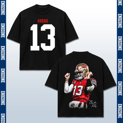 Brock Purdy San Francisco 49ers #13 Vintage Graphic Hoodie Sweatshirt T-Shirt, NFL Football Season Apparel, B. Purdy BP13 QB1 Legend Retro Streetwear Tee, San Francisco Football Fan Gift