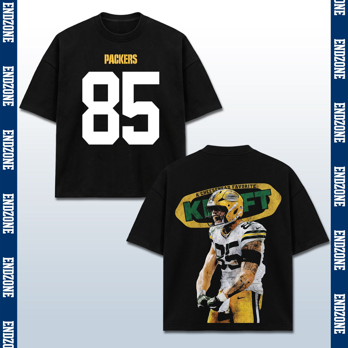 Tucker Kraft Green Bay Packers #85 A Cheesehead Favorite Vintage Graphic Hoodie Sweatshirt T-Shirt, NFL Football Season Apparel, T. Kraft TK85 Legend Retro Streetwear Tee, Green Bay Football Fan Gift