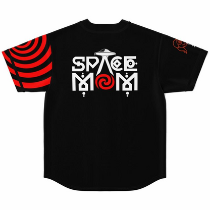 Rezzbian SpaceMom Baseball Jersey, EDM Festival Family Gift, Unisex Breathable Men's Jersey, 420 Lover Graphic Shirt, Gift For Jersey Fan EDM Electronics Music