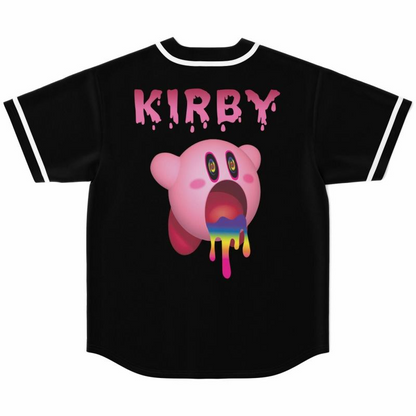 Black Kirby Baseball Jersey, EDM Festival Family Gift, Unisex Breathable Men's Jersey, 420 Lover Graphic Shirt, Gift For Jersey Fan EDM Electronics Music
