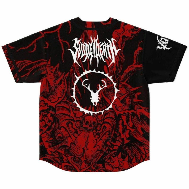 Demon Svdden Death Baseball Jersey EDM Festival Family Gift, Unisex Breathable Men's Jersey, 420 Lover Graphic Shirt, Gift For Jersey Fan EDM Electronics Music