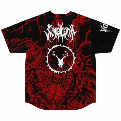 Demon Svdden Death Baseball Jersey EDM Festival Family Gift, Unisex Breathable Men's Jersey, 420 Lover Graphic Shirt, Gift For Jersey Fan EDM Electronics Music