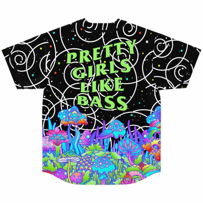 Pretty Girls Like Bass Baseball Jersey EDM Festival Family Gift, Unisex Breathable Men's Jersey, 420 Lover Graphic Shirt, Gift For Jersey Fan EDM Electronics Music (Copy) (Copy)