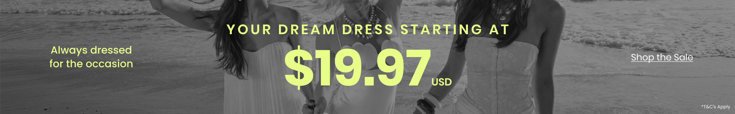 Dress sale starting at $19