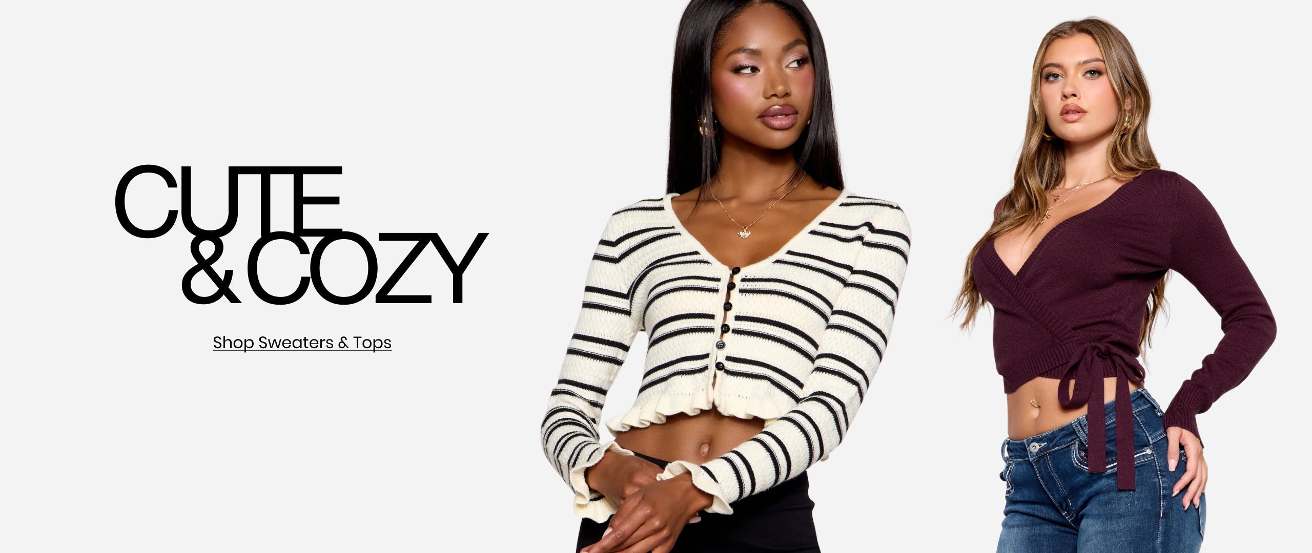 Shop sweaters & tops.